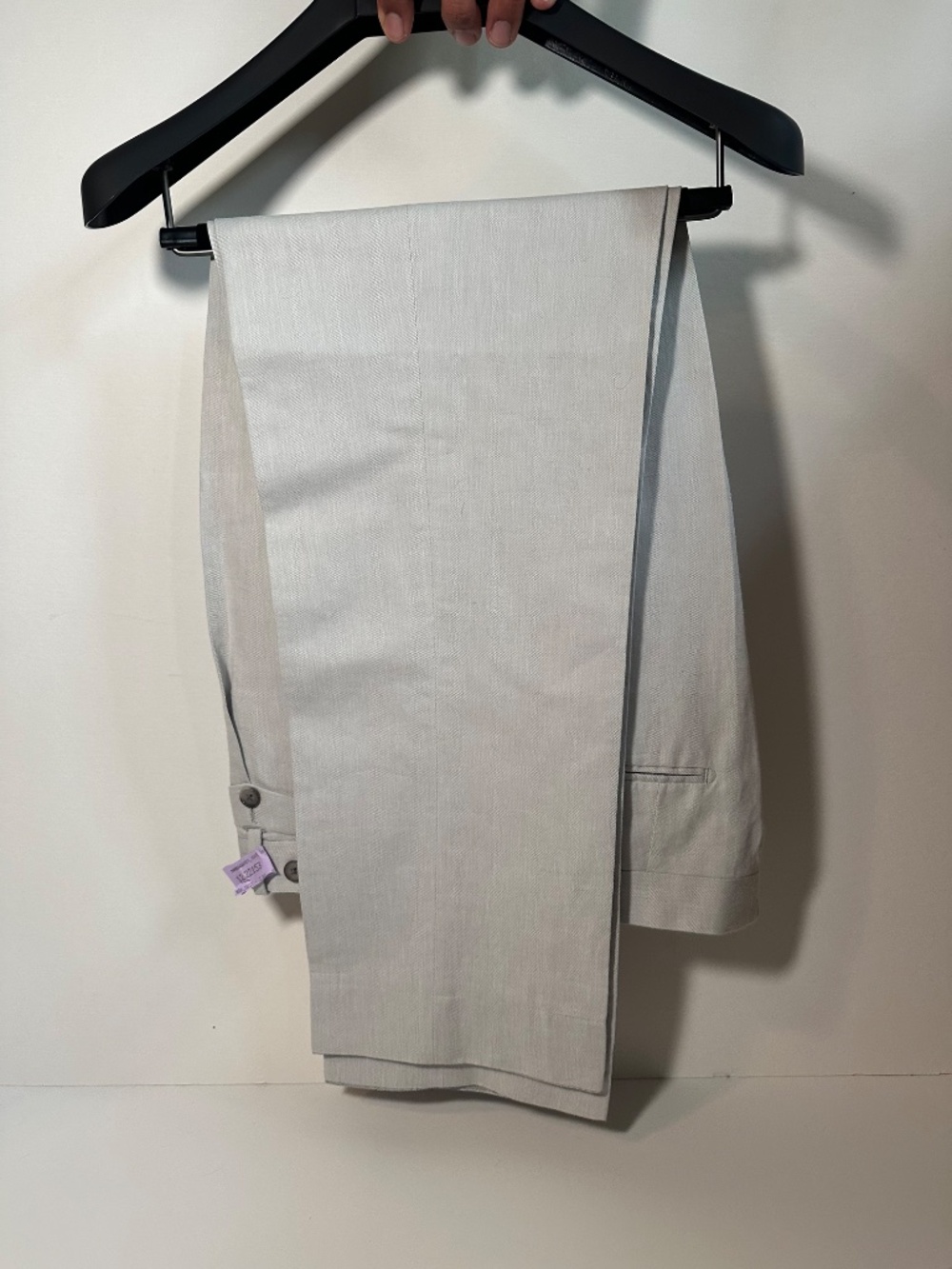 Suit Supply Cream Linen Pants Size: 36